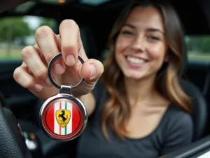 Ferrari Personalisiert Schlüsselanhänger Glänzend Edel